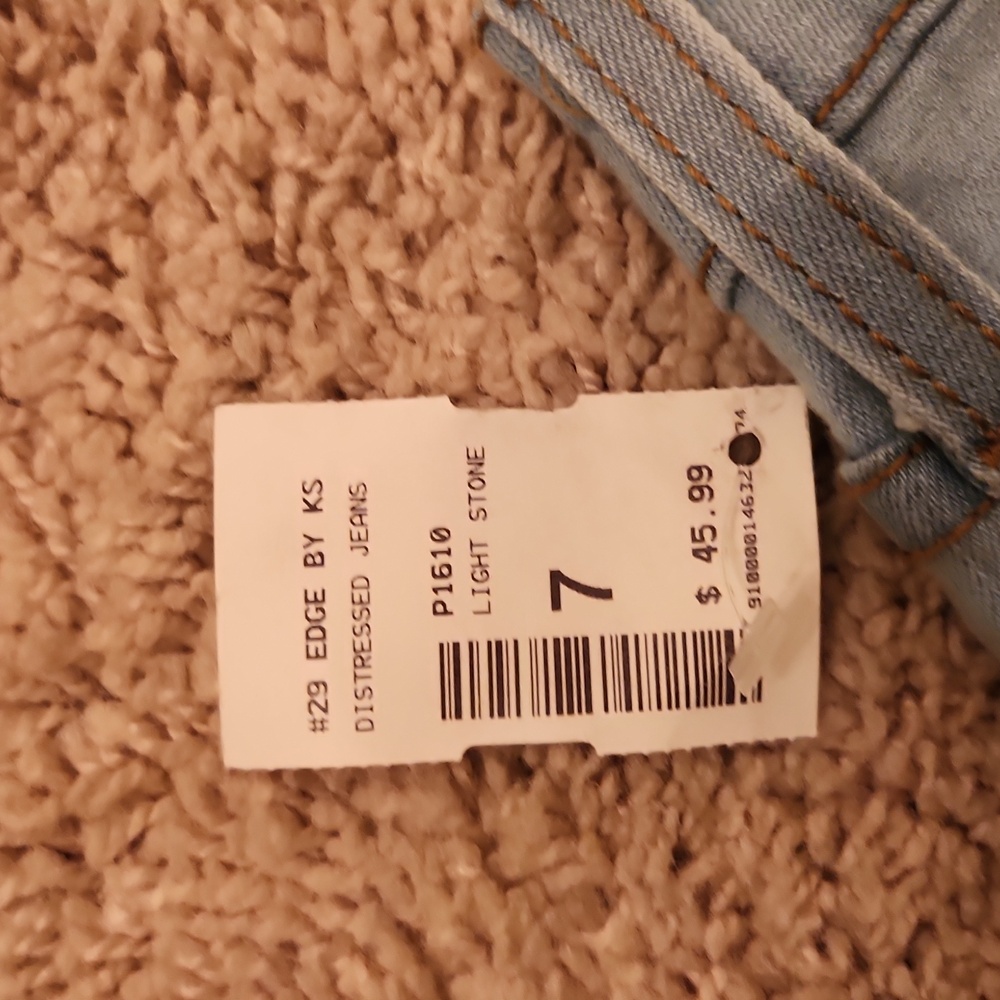 Vibrant Women's Sky Blue Ripped Boyfriend Jeans Sz.7 - Picture 8 of 8